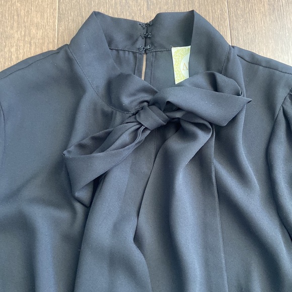 Long Sleeved Black Romper with Embellished Cuffs - Picture 4 of 6